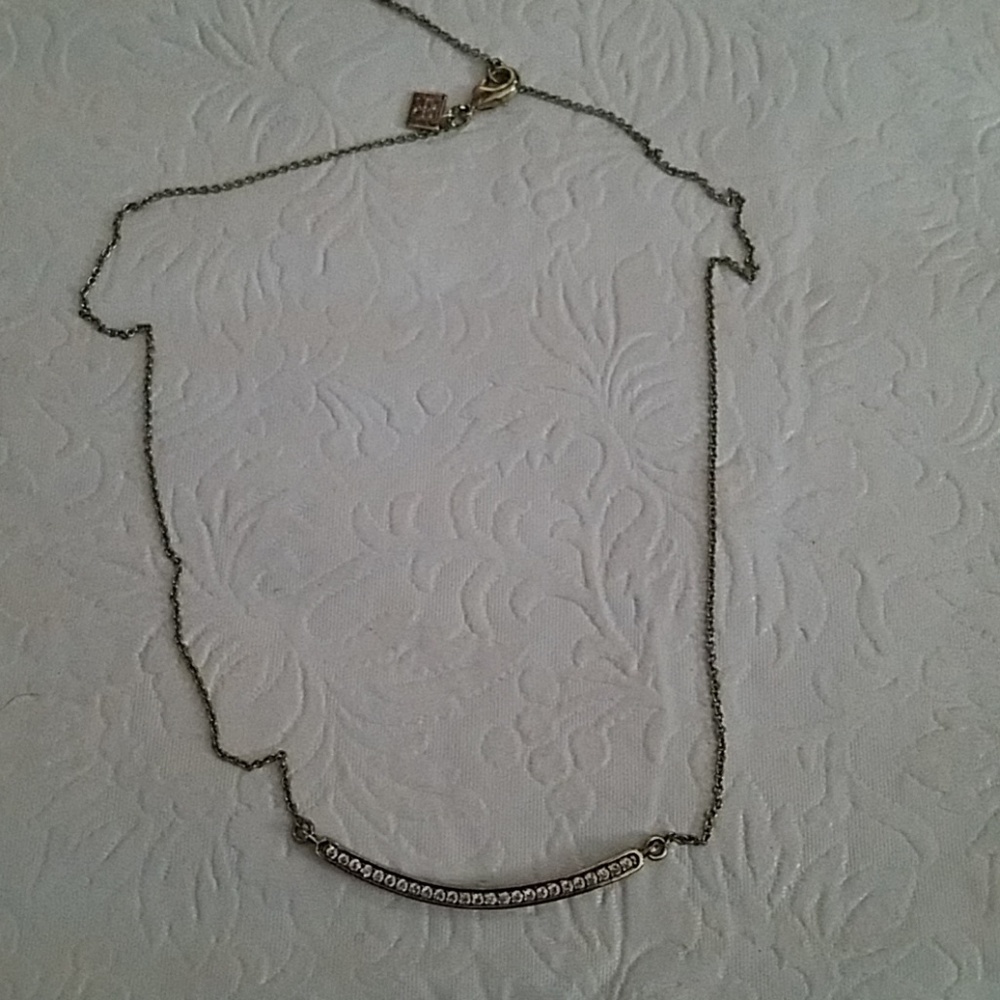 Banana Republic Silver Color Rhinestone Necklace